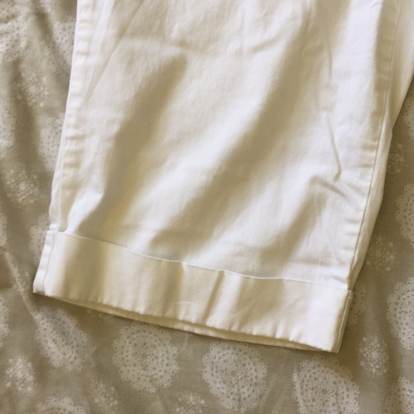 Dockers White Capri Bermuda Shorts Pants Sz 14 Stretch Cotton Modest Comfy - Picture 4 of 6